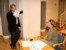 Partiombudsman Lars-Peter Sw�rdh diskuterar med oppositionsr�det Nina Lagh